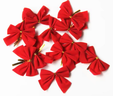 KOKARDKI 12 SZT CZERWONE