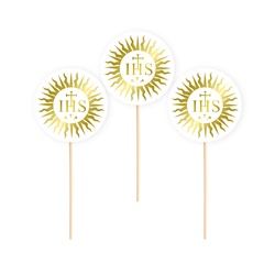 TOPPERY KOMUNIA ŚWIĘTA IHS 6 szt