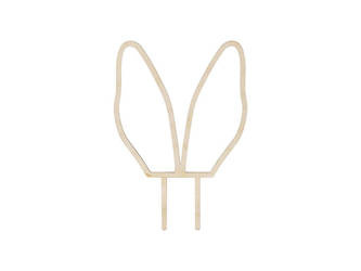 DREWNIANY TOPPER USZY KRÓLIKA 20 CM