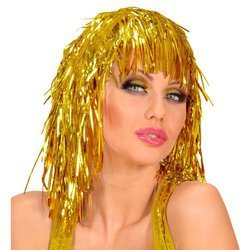 PERUKA Z LAMETY ZŁOTA