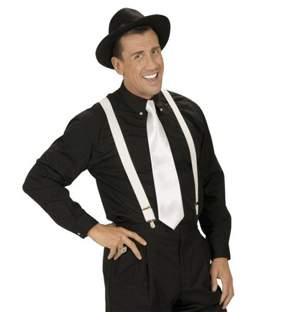 KRAWAT SATYNOWY BIAŁY