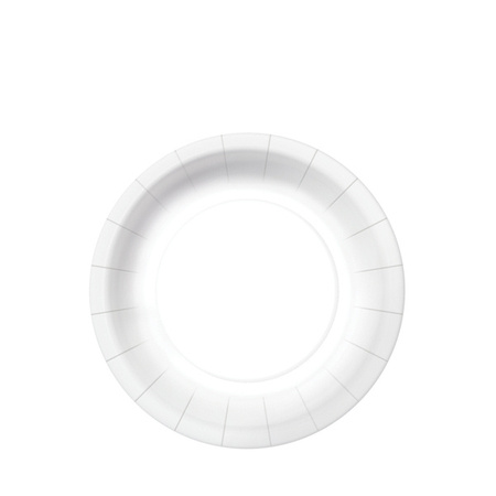 TALERZYKI PAPIEROWE OKRĄGŁE BIAŁE 18CM 50 SZT