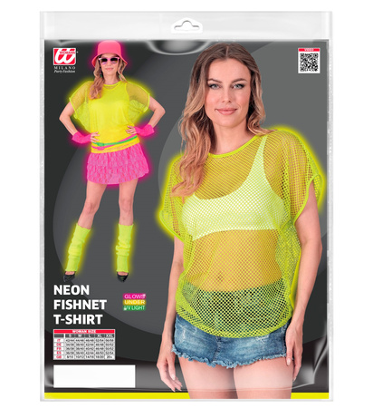 KOSZULKA BLUZKA Z SIATKI ŻÓŁTA