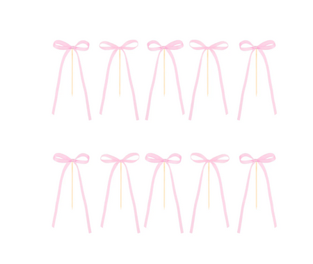 TOPPERY NA TORT KOKARDKI 10 SZT 16 CM RÓŻOWY