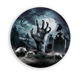 TALERZYKI CMENTARZ HALLOWEEN 6 SZT. 23 CM