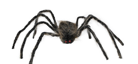  BRĄZOWY WŁOCHATY PAJĄK 75 CM