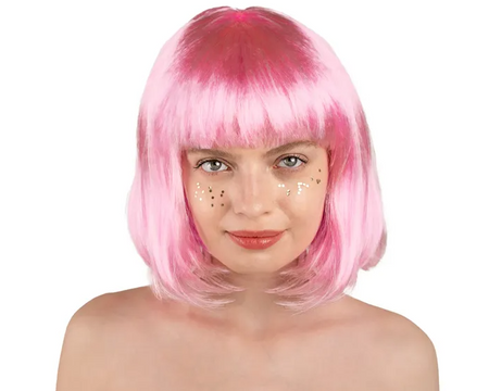 PERUKA KLEOPATRA JASNY RÓŻ