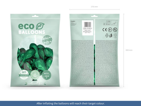 BALONY ECO 30 CM ZIELONY 100 SZT.