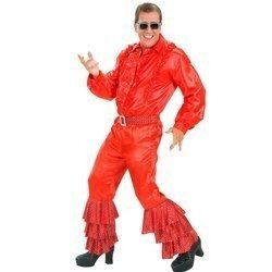 SPODNIE DZWONY CZERWONE