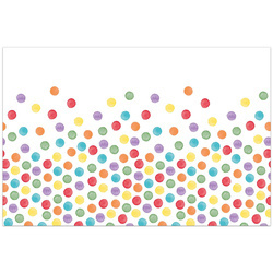 OBRUS PLASTIKOWY KOLOROWE KROPKI 120 X 180 CM