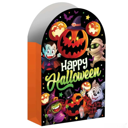 6 LITTLE MONSTERS CANDY BAGS 35X20 CM PAPER