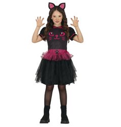 STRÓJ DLA DZIEWCZĄT CZARNY KOTEK