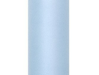 TIUL GŁADKI BŁĘKITNY 15 cm x 9 m
