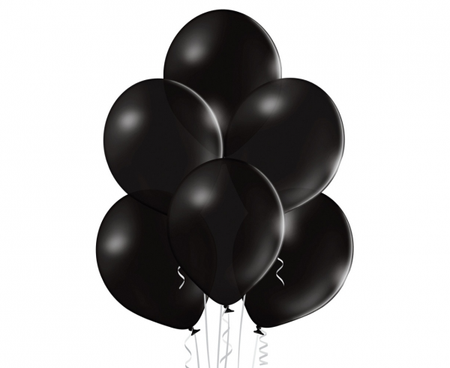 BALONY LATEKSOWE CZARNE BELBAL 30CM 100SZT PASTEL BLACK
