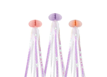 DEKORACJE BIBUŁOWE MEDUZY 15,5 X 22,5C M 3 SZT