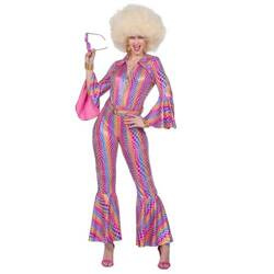 Strój disco kombinezon różowy