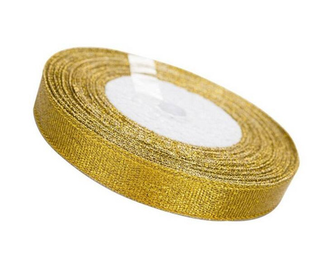 TASIEMKA BROKATOWA ZŁOTA 12 MM X 22 M