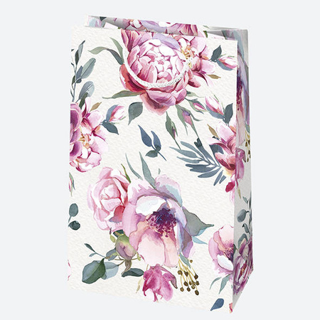 TOREBKA PREZENTOWA PIWONIE 16X24X7 CM