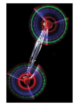 WIATRAK PODWÓJNY ŚWIECĄCY 25 CM