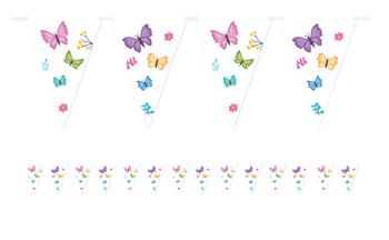 GIRLANDA BANER FLAGI MOTYLKI 5 M