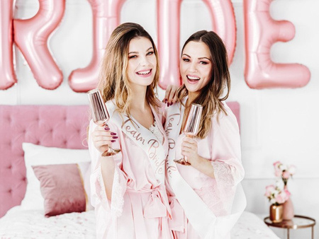 SZARFA BIAŁA TEAM BRIDE R. ZŁOTO 75 cm