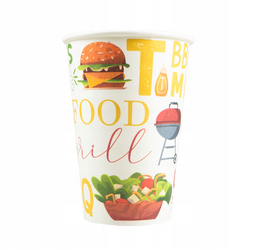 KUBECZKI PAPIEROWE GRILL 200 ML 8 SZT