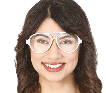 OKULARY AVIATOR BIAŁE