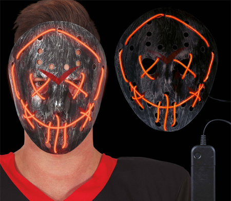 MASKA ŚWIECĄCA LED STALOWA