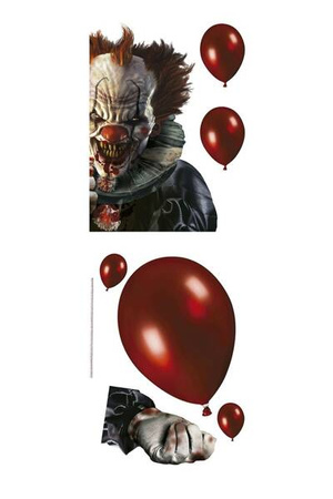 DEKORACJA NA OKNO KLAUN ZABÓJCA 60X80 CM