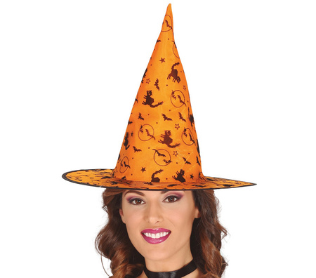 KAPELUSZ CZAROWNICY POMARAŃCZOWY