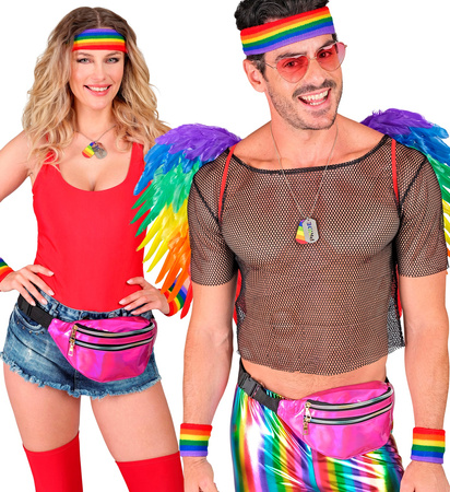 ZESTAW OPASKI ŚCIĄGACZE TĘCZOWE