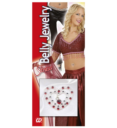 Pk 24 "STRASS BELLY JEWELRY WITH PENDANT" 6 styles ass.