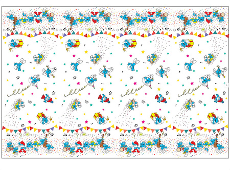 OBRUS PLASTIKOWY SMERFY 120 X 180 CM 