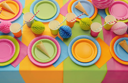 TALERZYKI PAPIEROWE JASNY NIEBIESKI 23 CM 6 SZT