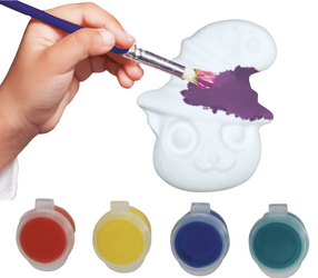 DEKORACJA KOTEK DO MALOWANIA W ZESTAWIE Z FARBKAMI 7 CM