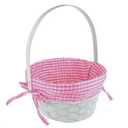 KOSZYCZEK Z SERWETKĄ 19 X 25 CM RÓŻOWY WIELKANOC