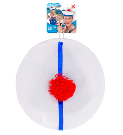 CZAPKA MAJTKA Z CZERWONYM POMPONEM