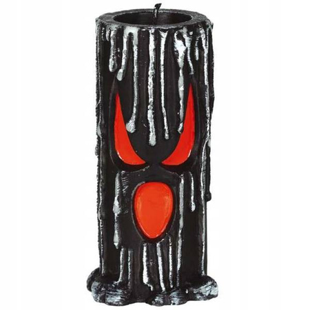 CZARNA ŚWIECA Z TWARZĄ