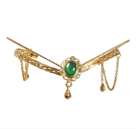 ŚREDNIOWIECZNA ZŁOTA METALOWA TIARA 