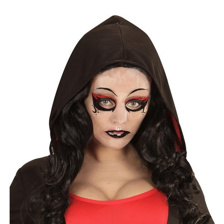 MASKA PRZEZROCZYSTA CZERWONO CZARNA