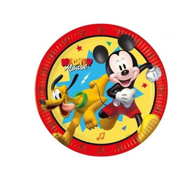 TALERZYKI PAPIEROWE MYSZKA MICKY 23 CM 8 SZT