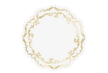 PODKŁADKI POD TALERZE ZŁOTY ORNAMENT 35, 5 CM 6 SZT.