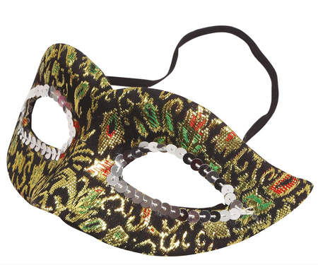 MASKA WENECKA CZARNO-ZŁOTA