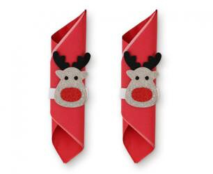 OZDOBY NA SERWETKI RENIFERY 2 SZT