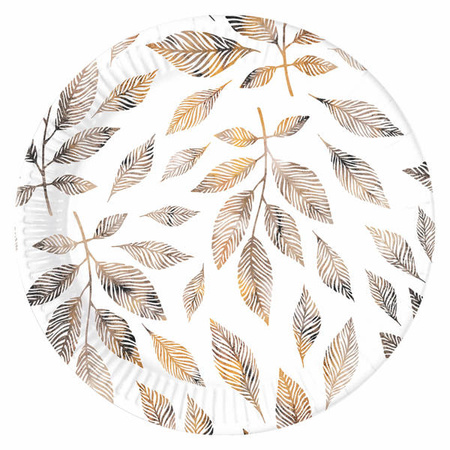 TALERZYKI PAPIEROWE W GAŁĄZKI 23 CM 8 SZT.