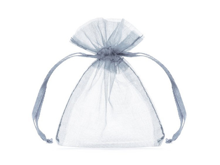 WORECZKI Z ORGANZY SREBRNY 10CM 10SZT