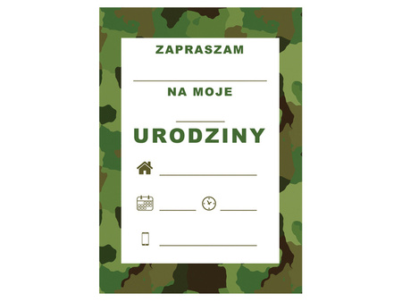 ZAPROSZENIE URODZINOWE MORO 6 SZT.