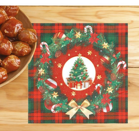 SERWETKI PAPIEROWE MERRY CHRISTMAS CHOINKA 33 CM 20 SZT.