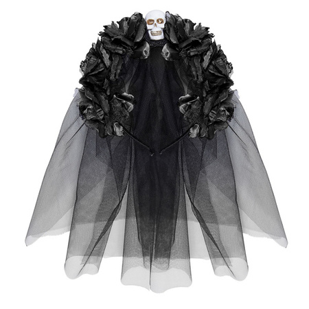 OPASKA CZARNA Z WELONEM I RÓŻAMI