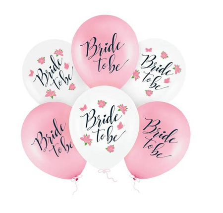 BALONY LATEKSOWE BRIDE TO BE 30 CM 6 SZT.